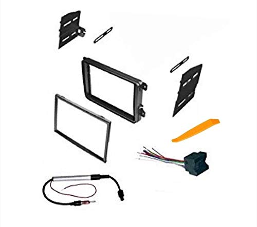 [Australia - AusPower] - ASC Double Din Car Stereo Radio Dash Kit, Wire Harness, and Antenna Adapter for VW Volkswagen: 12-15 Beetle,09-14 CC,07-14 Eos,10-14 Golf,06-14 GTI,06-15 Jetta,06-14 Passat,06-09 Rabbit,09-14 Tiguan 