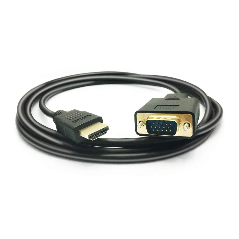 [Australia - AusPower] - PeoTRIOL HDMI to VGA Cable, 1080P HDMI Male to VGA Male M/M Video Converter Cord VGA Adapter Compatible w/ HDMI Desktop, Laptop, DVD to 15 Pin D-SUB VGA HDTV Monitor Projector - 6Feet 6 Feet 