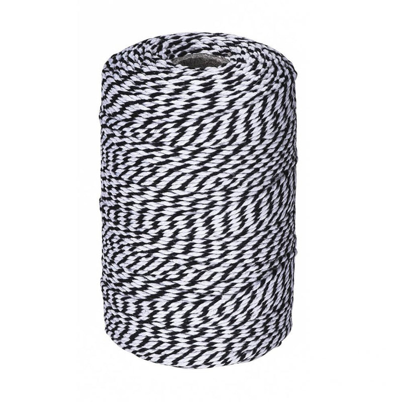 [Australia - AusPower] - 656 Feet Black and White Twine,Cotton Bakers Twine Cotton Cord Crafts Twine String for Holiday 