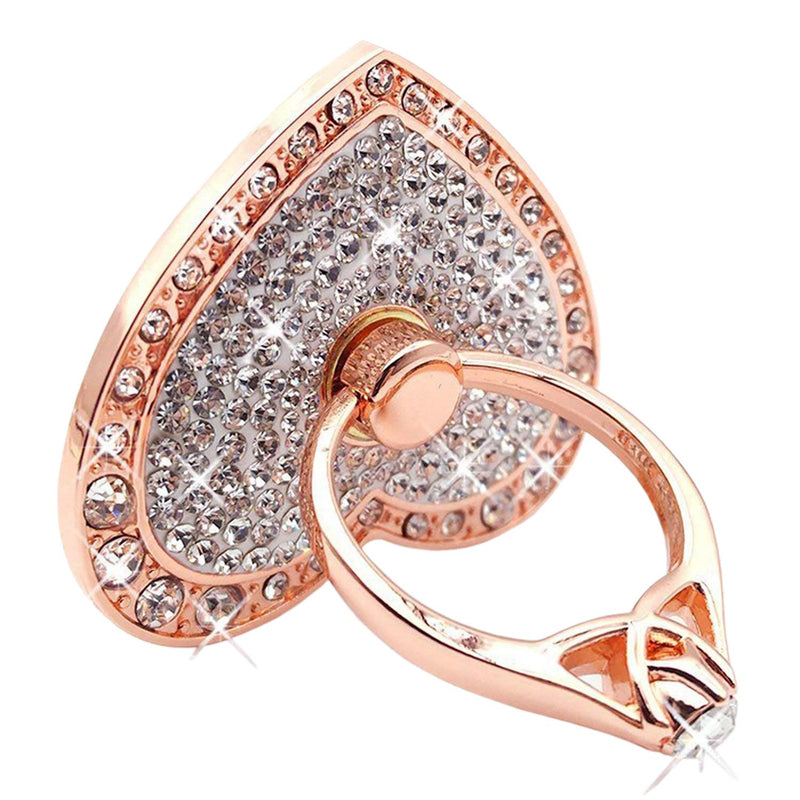 [Australia - AusPower] - Cell Phone Ring Holder,360° Rotation Diamond Metal Finger Ring Grip for iPhone iPod iPad Samsung Galaxy and Other Smartphones (Rosegold) RoseGold 