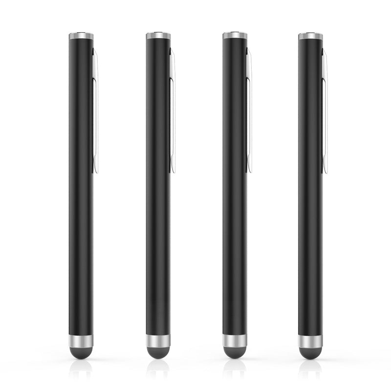 [Australia - AusPower] - MoKo Stylus Pen(4PCS), Universal Capacitive Touch Screen Rubber Tip Digital Pen Compatible with iPad, iPhone, Samsung, Kindle, All Capacitive Touch Screen Devices Smartphones & Tablets - Black 