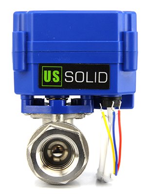 [Australia - AusPower] - Motorized Ball Valve- 1/2" Stainless Steel Electrical Ball Valve with Full Port, 9-24V AC/DC and 3 Wire Setup by U.S. Solid 0.5 Inch 
