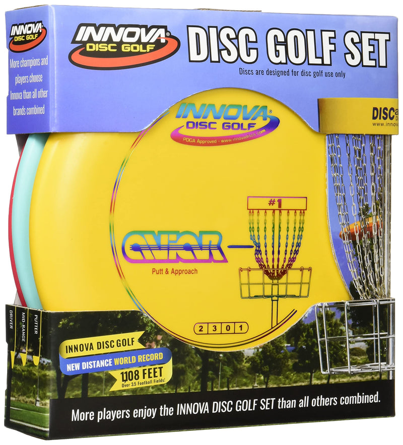 [Australia - AusPower] - Innova Disc Golf Set – Driver, Mid-Range & Putter, Comfortable DX Plastic, Colors May Vary (3 Pack) 