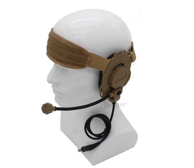 [Australia - AusPower] - Bowman Evo III Military Headset with TCI Tactical PTT Z029,Tactical Headphones,Anti Noise Headphones,Outdoor Headphones,walkie Talkie,Hunting,Anti Interference Headphones(Tan) 
