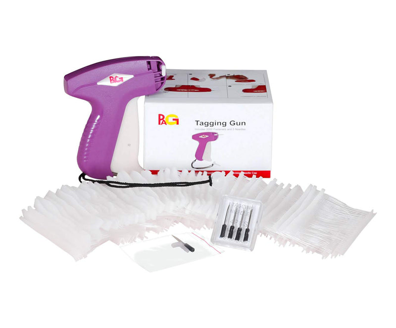 [Australia - AusPower] - PAG Standard Tagging Gun Price Tag Attacher Gun for Clothing with 5 Needles and 2000 2" Barbs Fasteners, Purple 