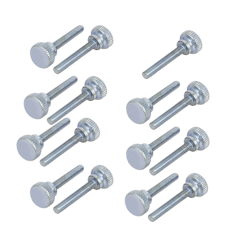 [Australia - AusPower] - uxcell a16122700ux0290 M4x25mm Flat Knurled Head Fully Threaded Thumb Screws Bolts Fastener 15pcs Pack of 15 