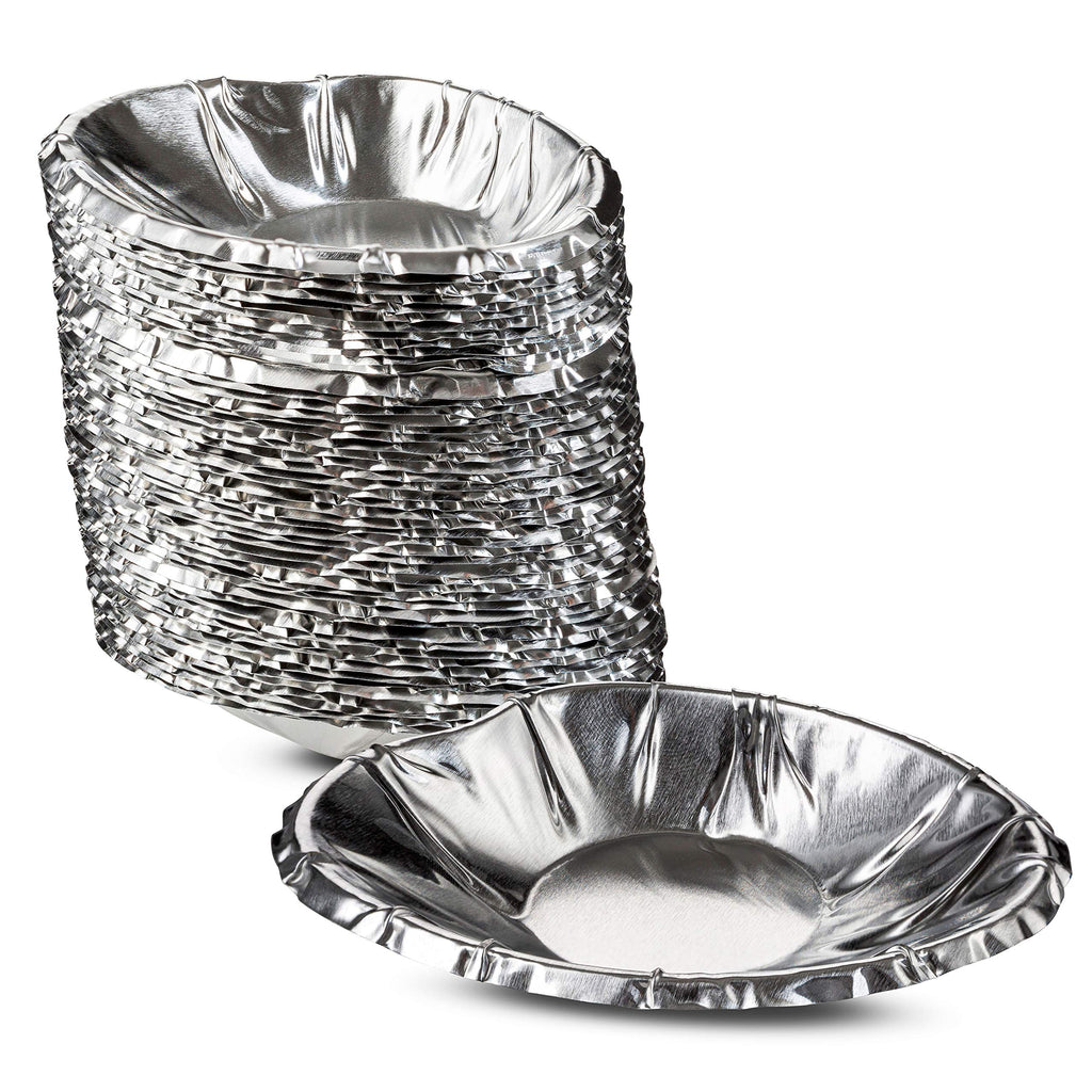 [Australia - AusPower] - Disposable Aluminum Foil Clam Shells Great For Baking And Serving All Types of Clam Pies Quality Material by MT Products - (50 Pieces) 