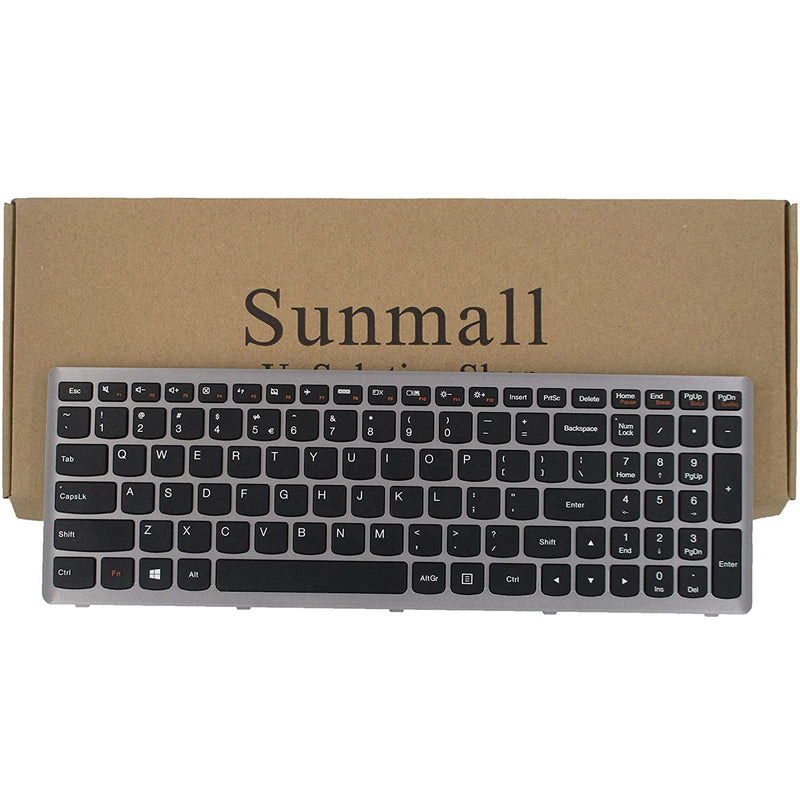 [Australia - AusPower] - SUNMALL Keyboard Replacement with Frame Compatible with Lenovo G500S G505S G510S S500 S510 S510P Z510 Flex 15 Series Laptop US Black (Not Fit Flex 2 15) 
