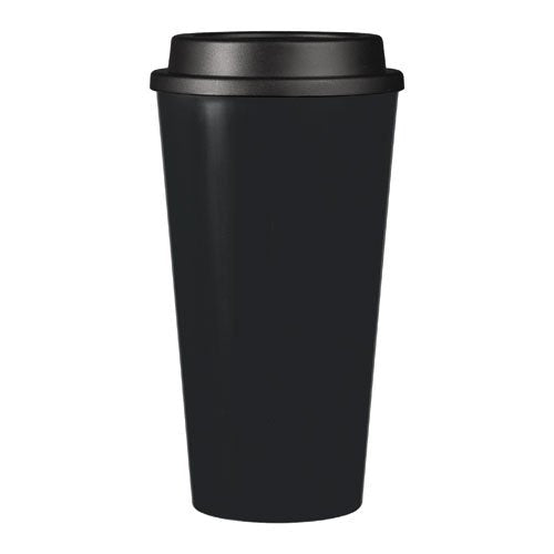 [Australia - AusPower] - Simply Green Solutions Reusable To Go Hot & Cold Beverage Tumbler - Double Wall with Sip Lid - 16oz. Capacity - Black 1 Count (Pack of 1) 