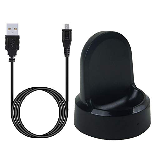 [Australia - AusPower] - Kissmart Compatible with Gear S2 Charger Dock, Replacement Gear S2 Classic Charger Charging Cradle Dock for Samsung Gear S2, Gear S2 Classic Smart Watch (Black) 