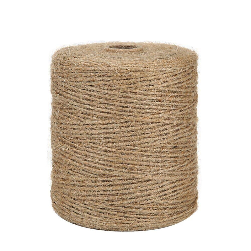 [Australia - AusPower] - Tenn Well Natural Jute Twine, 3Ply 984Feet Arts and Crafts Jute Rope Industrial Packing Materials Packing String for Gifts, DIY Crafts, Decoration, Bundling, Gardening and Recycling Original Version 
