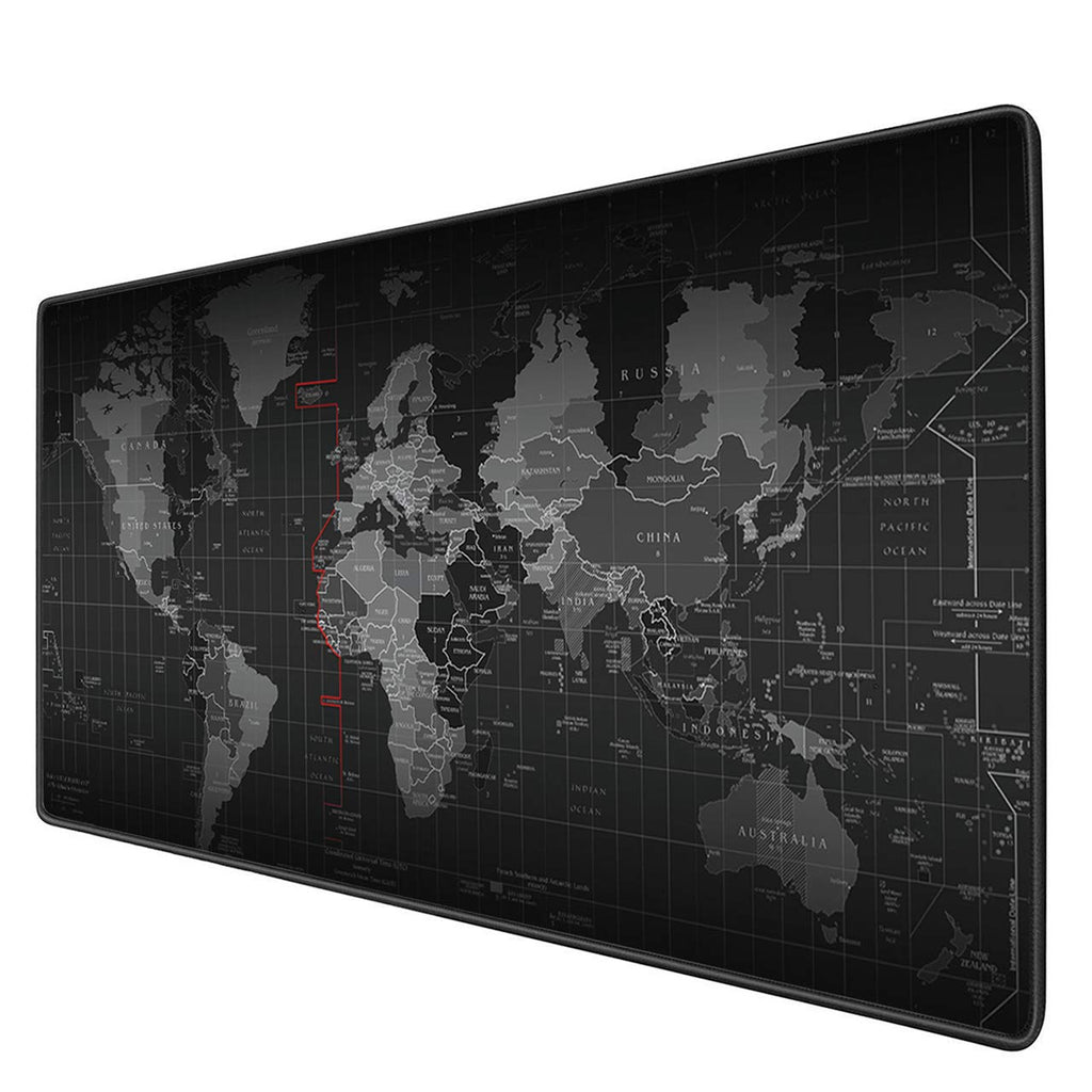 [Australia - AusPower] - Benvo Extended Mouse Pad Large Gaming Mouse Pad- 35.4x15.7x0.12 inch Computer Keyboard Mouse Mat Non-Slip Mousepad Rubber Base and Stitched Edges for Game Players, Office, Study World Map Design Wolrd Map 