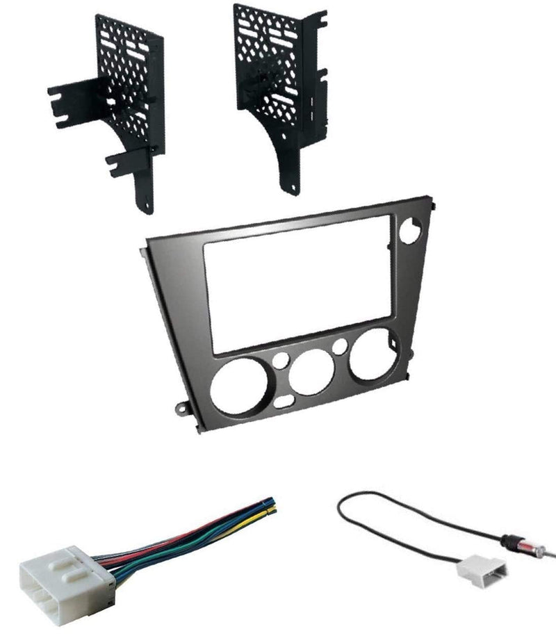 [Australia - AusPower] - ASC Audio Car Stereo Radio Install Dash Kit, Wire Harness, and Antenna Adapter to Add A Double Din Aftermarket Radio for 2005 2006 2007 2008 2009 Subaru Legacy + Outback with Manual Climate Control 