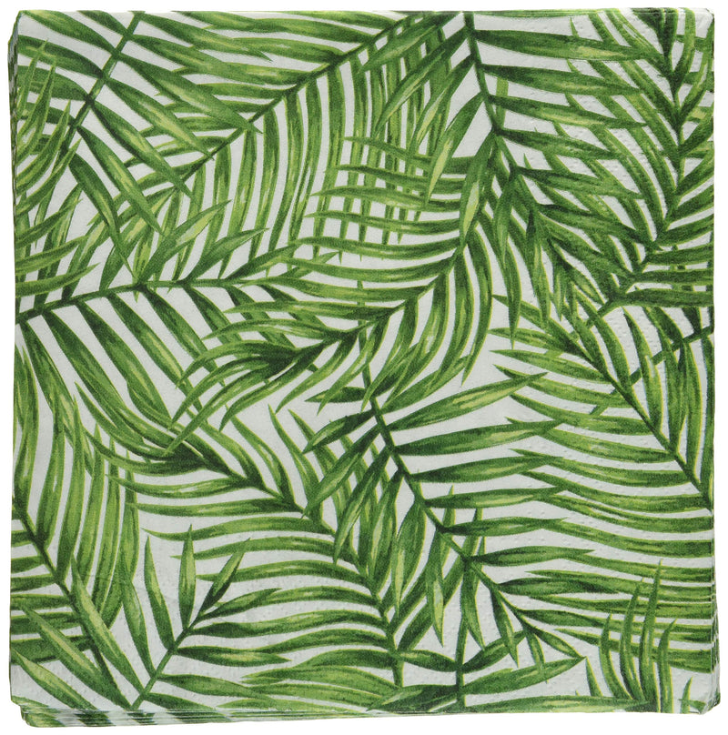 [Australia - AusPower] - Luncheon Floral Napkins 40pcs 13"x13" | Decorative Napkins Tropical Green Palm Leaves 