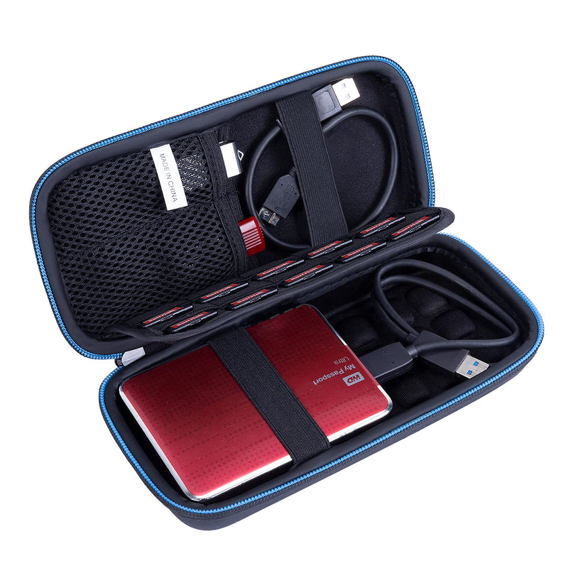 [Australia - AusPower] - Baval Hard Case Bag for Western Digital WD 1TB 2TB 3TB 4TB My Passport Elements Portable External Hard Drive Hard USB 3.0 