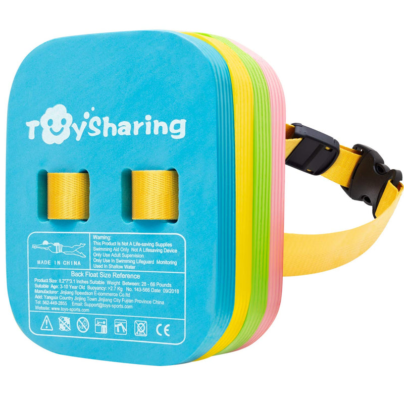 [Australia - AusPower] - Back Float Safety Swim Trainer Swimming Bubble Belt with Adjustable Split Layers Swim Bubbles Belts Secure Clip Buckle Progressive Swim Floaties for Kids Toddler Children Sport Pool Lesson 