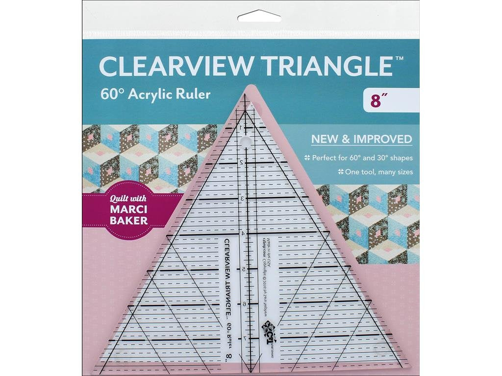 [Australia - AusPower] - C&T PUBLISHING CTP Clearview 8" Triangle Ruler 60 Degree 