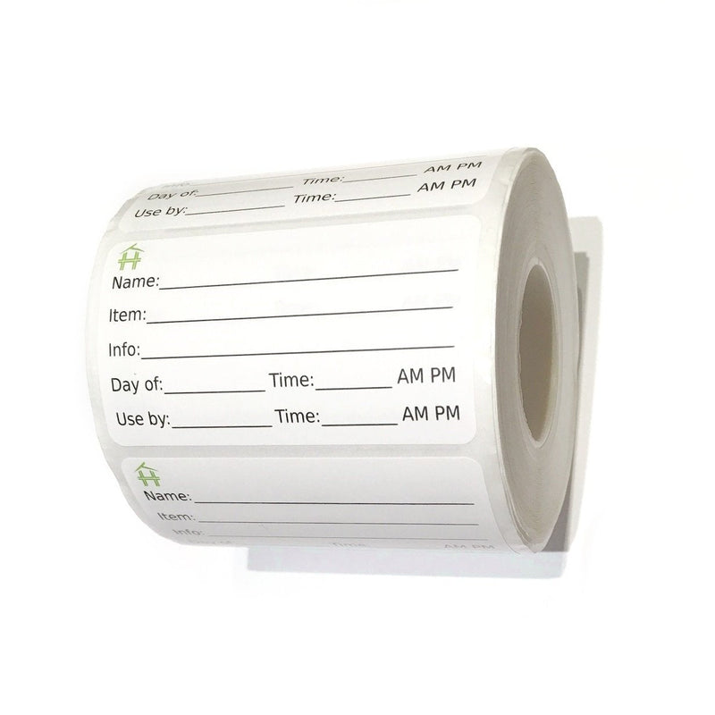 [Australia - AusPower] - 500 Food Labels - Removable Stickers with Large Writable Surface - Peel Clean With No Glue Residue - Great for Meal Preparation, Leftovers Labeling, on Bottles, Pans, Plastic and Other Containers 