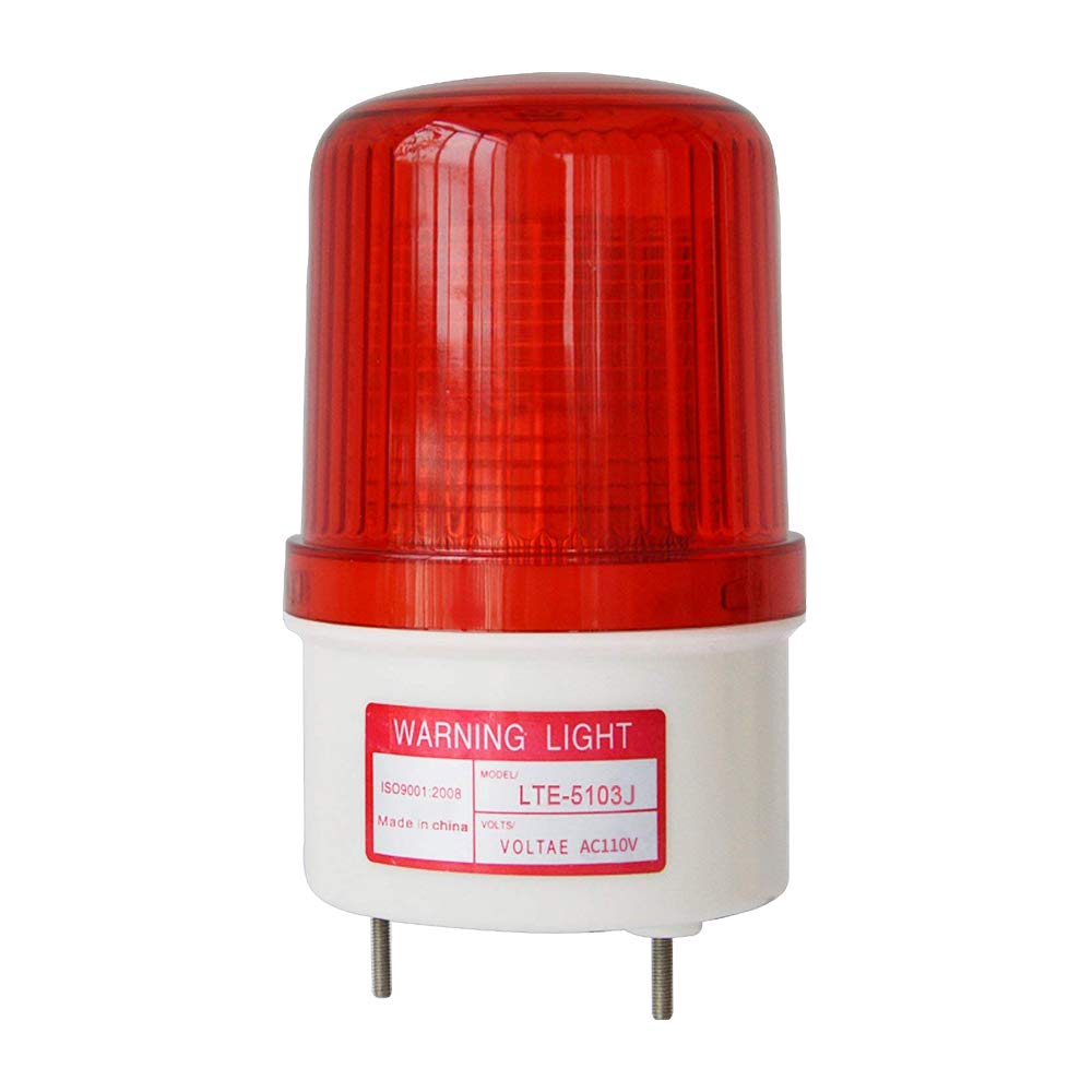 [Australia - AusPower] - LTE-5103J Led Strobe Light Siren Industrial Flashing Sound Alarm Light with Buzzer 90dB AC110V-120V 