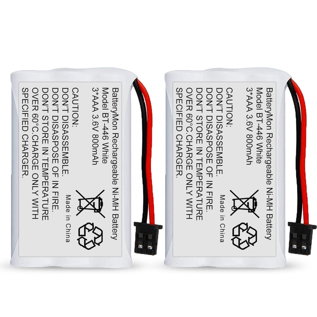 [Australia - AusPower] - BT-446 Ni-MH Rechargeable Battery for Uniden BT446 BT-1005 TRU9480 TXC-400TCX-80 Radio Shack TAD-3704 TAD-3815 Interstate TEL0375 (800mAh 3.6V) (2-Pack) 2-Pack 