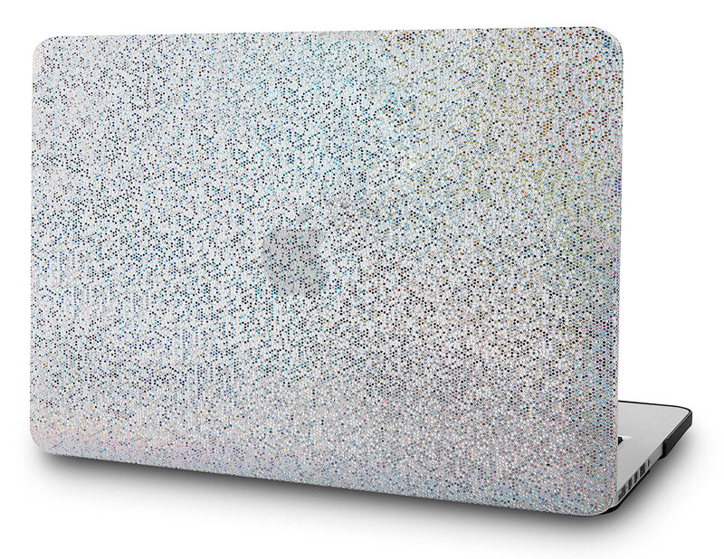 [Australia - AusPower] - KECC Compatible with MacBook Air 13 inch Case (2010-2017 Release) A1369/A1466 Protective Plastic Hard Shell (Silver Gliter) Silver Gliter 