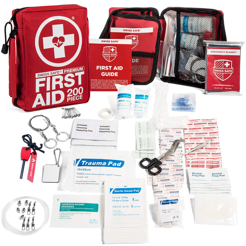 [Australia - AusPower] - 200-Piece Professional First Aid Kit for Home, Car or Work : Plus Emergency Medical Supplies for Camping, Hunting, Outdoor Hiking Survival 