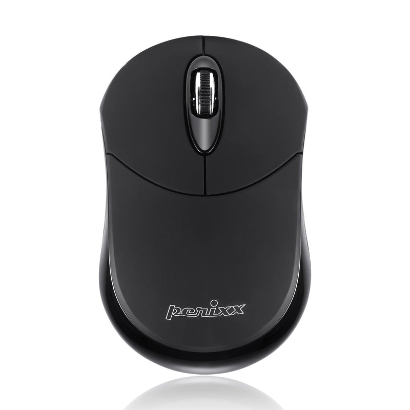 [Australia - AusPower] - Perixx PERIMICE-802B Wireless Bluetooth Mouse - Portable Design for Windows, iOS, and Android Tablet - Black Rubber Black 