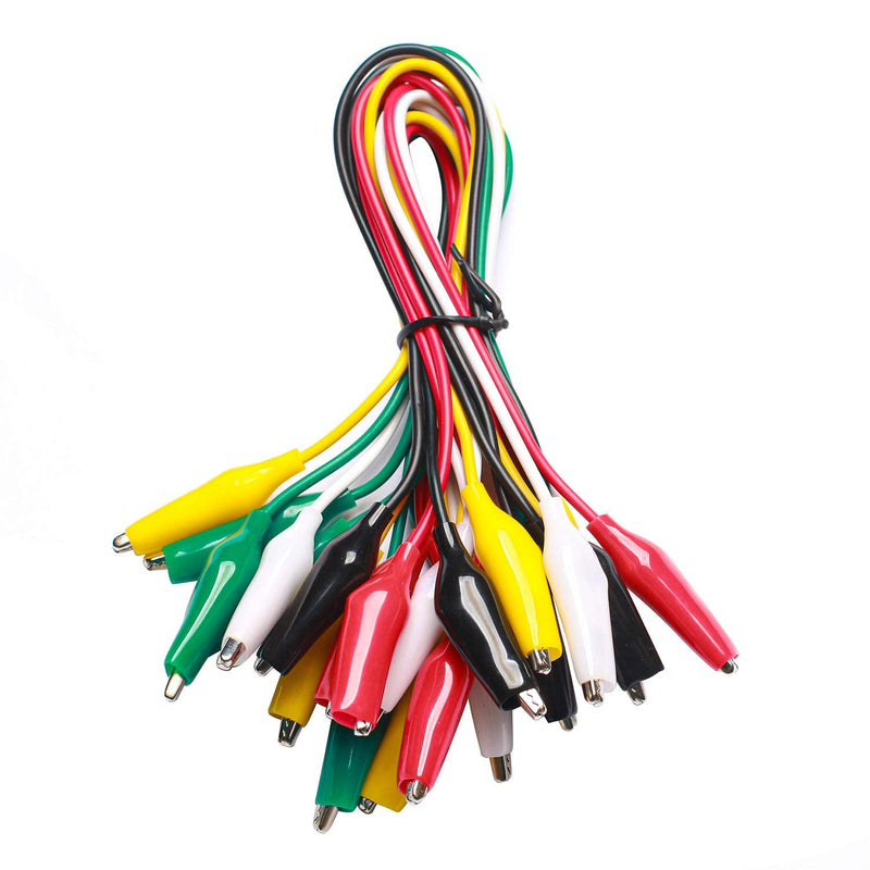 [Australia - AusPower] - WGGE WG-026 10 Pieces and 5 Colors Test Lead Set & Alligator Clips,20.5 inches (1 Pack) 1 PACK 