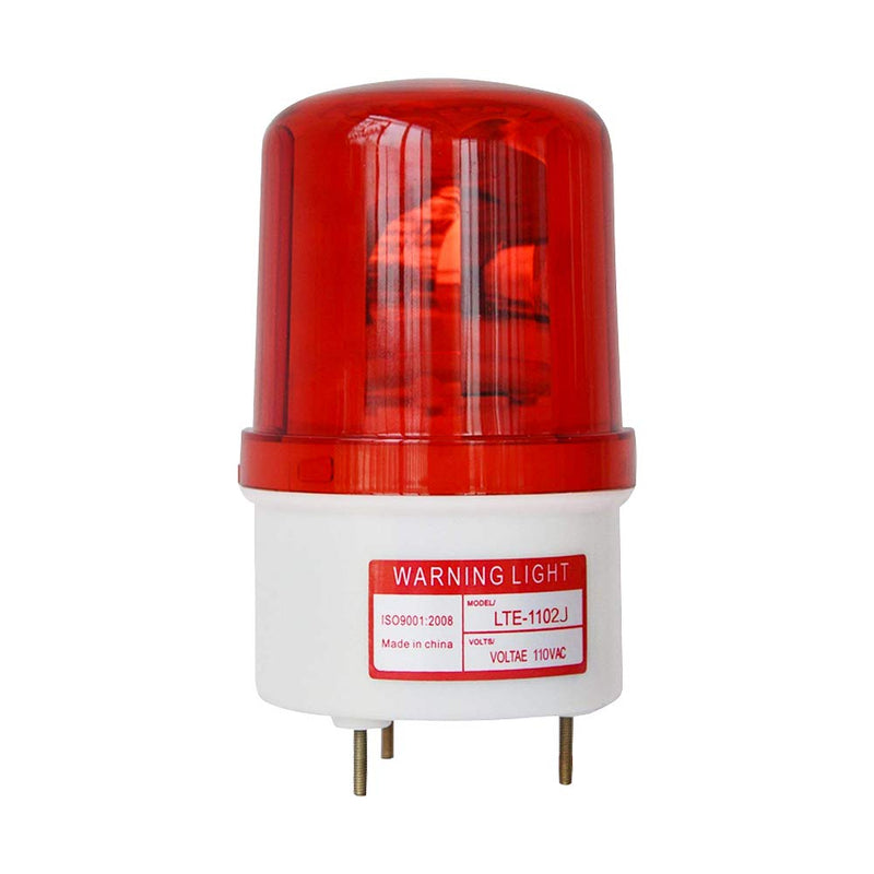 [Australia - AusPower] - LTE-1102J AC110V Revolving Warning Light with Sound Alarm Emergency Industrial Warning Light with Bolt Bottom 