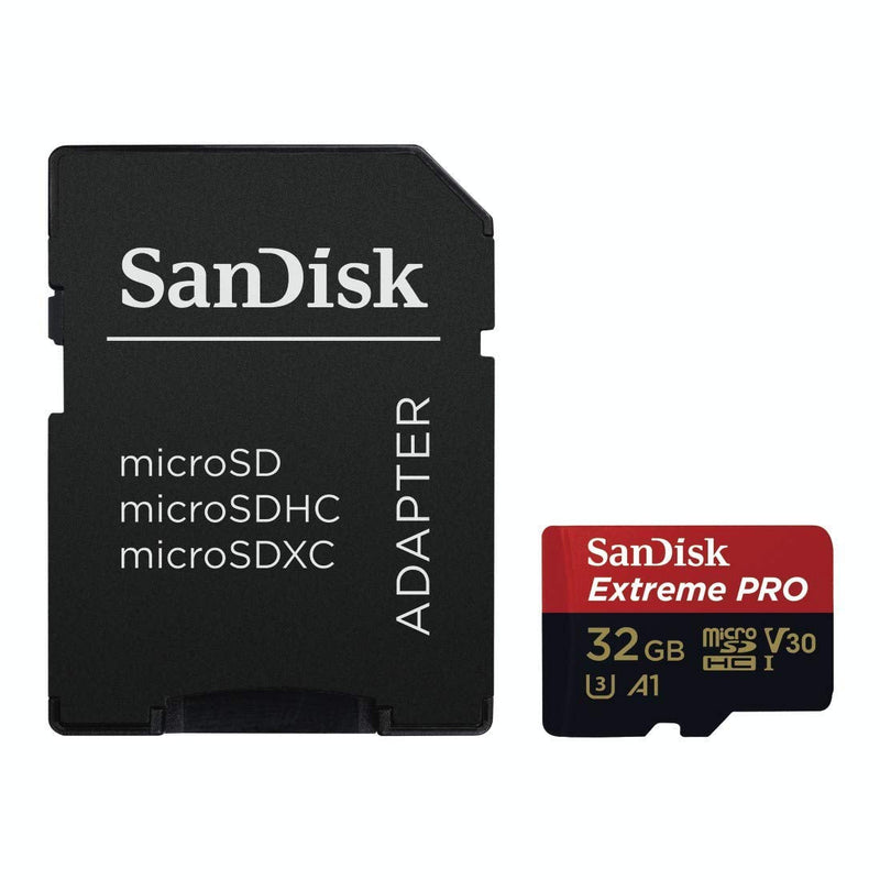 [Australia - AusPower] - SanDisk Extreme PRO microSDHC Memory Card Plus SD Adapter up to 100 MB/s, Class 10, U3, V30, A1 - 32GB SDSQXCG-032G 