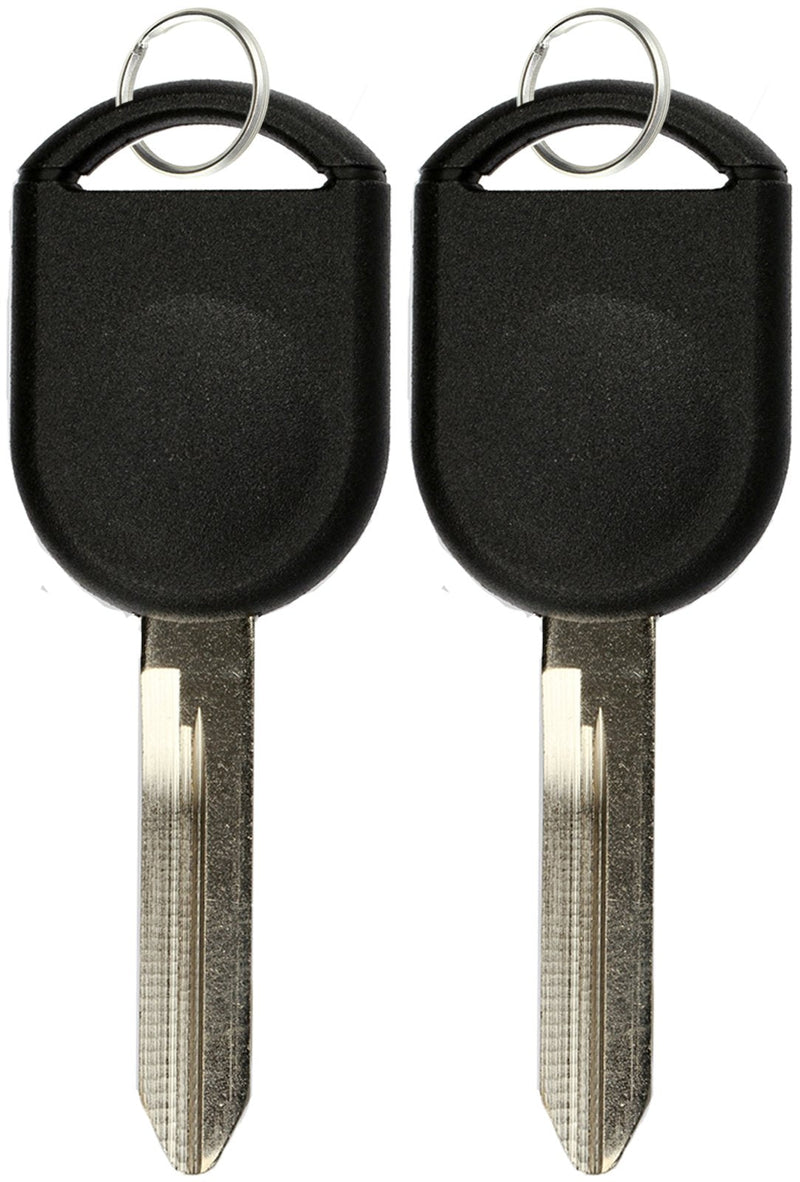 [Australia - AusPower] - KeylessOption Replacement Uncut Ignition Chipped Car Key Transponder Blank For Ford Lincoln Mercury Mazda (Pack of 2) 
