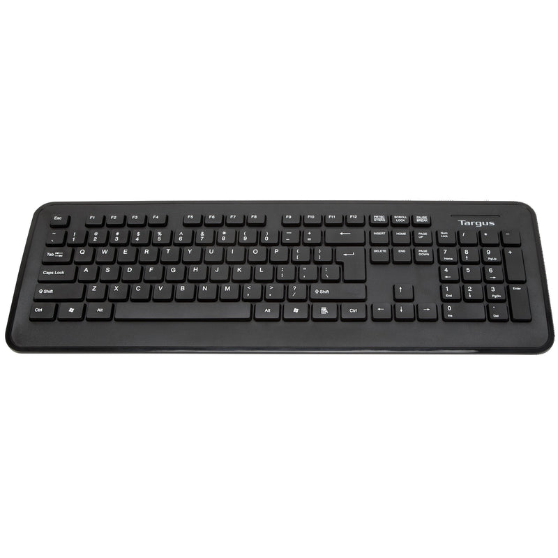 [Australia - AusPower] - Targus Full-Size Wireless Keyboard for PC or Mac with USB Dongle, Black (AKB214TT) 
