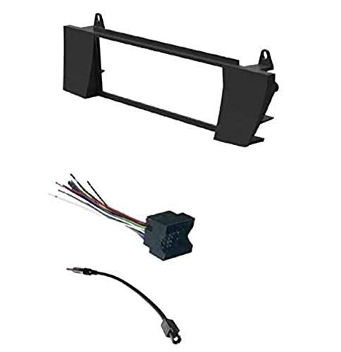 [Australia - AusPower] - ASC Car Stereo Install Dash Kit, Wire Harness, and Antenna Adapter Combo to Install an Aftermarket Single Din Radio Made for 2003 2004 2005 2006 2007 2008 BMW Z4 