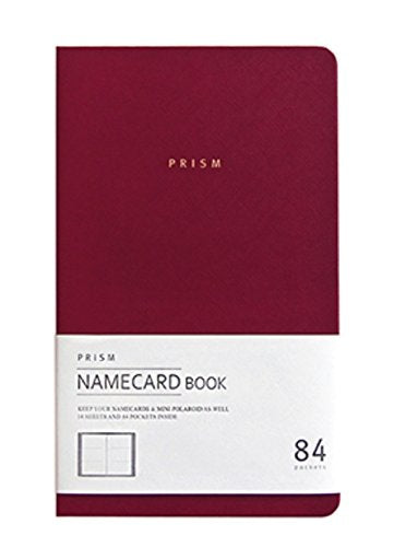[Australia - AusPower] - INDIGO Prism Name Card Book - Business Card Holder, Organizer, Instax Mini Photo Album (Wine) Wine 