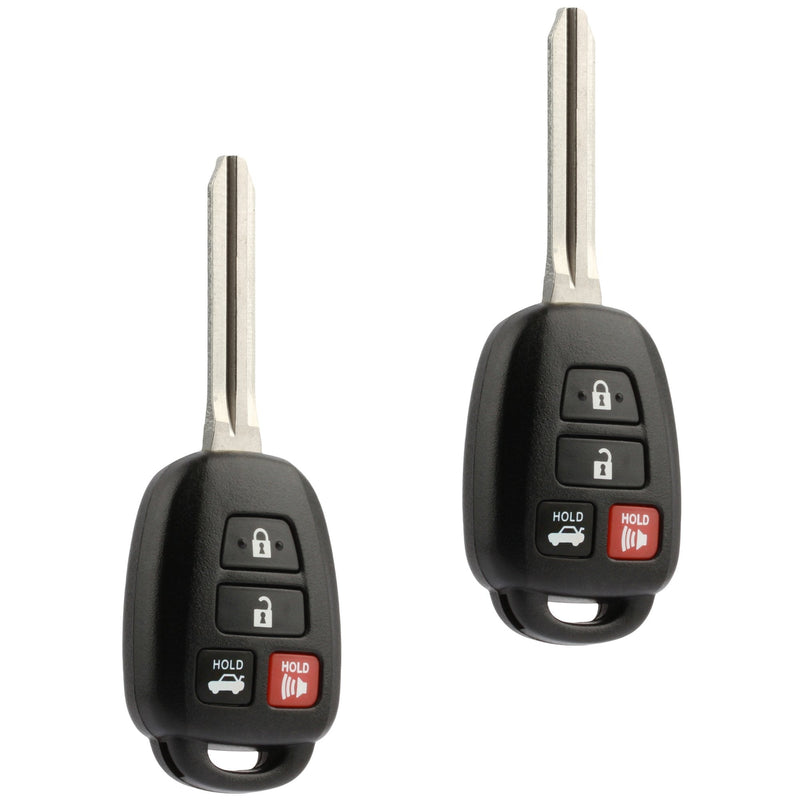 [Australia - AusPower] - Car Key Fob Keyless Entry Remote fits 2014-2016 Toyota Camry / 2013-2015 Rav4 / 2014-2016 Corolla (HYQ12BDM, HYQ12BEL H Chip), Set of 2 t-bdm-h-4btn x 2 