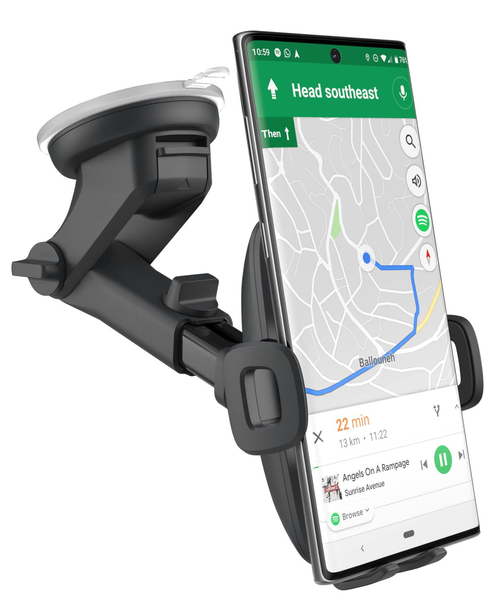 [Australia - AusPower] - Encased Car Mount Phone Holder for Samsung Galaxy S9/S10/S20/S21/S22 Ultra/Plus/Note 10/20 Car Mount Holder - Windshield/Dashboard Compatible 