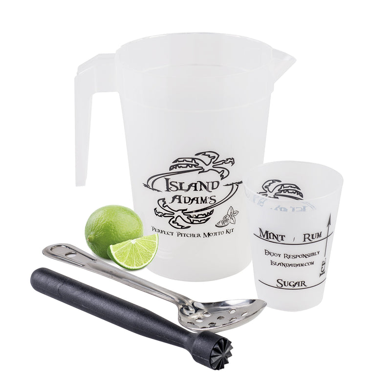 [Australia - AusPower] - Perfect Pitcher Mojito Kit - tools and recipe for a perfect pitcher of mojitos every time. Mojito pitcher, muddler, spoon, measuring cup, recipe, guide. This is the bar set for fresh homemade mojitos. 