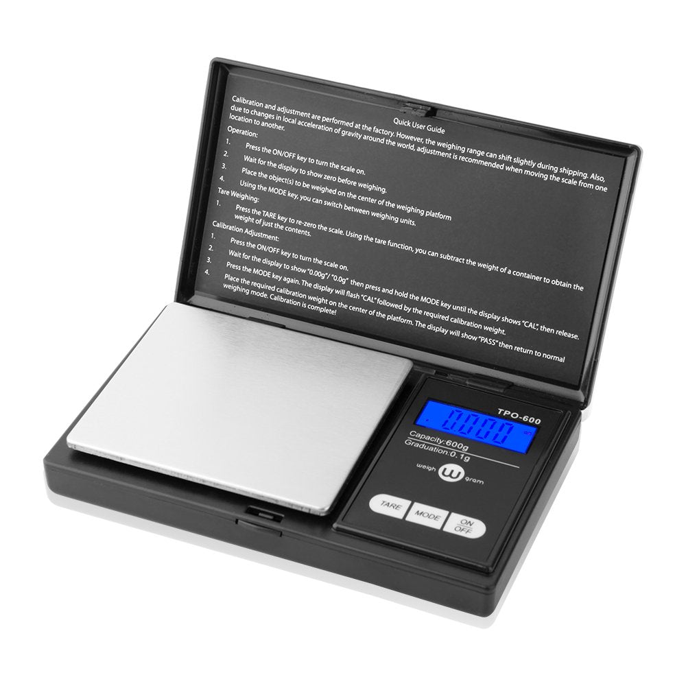 [Australia - AusPower] - Weigh Gram Scale 600g x 0.1g,Pocket Scale, Digital Jewelry Scale, Food Scale, Kitchen Scale, Digital Pocket Scale 