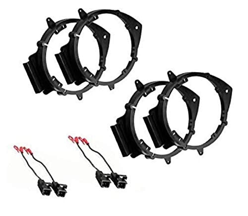 [Australia - AusPower] - ASC Audio 2 Pair 6+-Inch 6" 6.5" 6.75" Car Speaker Install Adapter Mount Bracket Plates w/Speaker Wire Connectors Compatible with Select GM GMC Vehicles- See below for compatible vehicles 