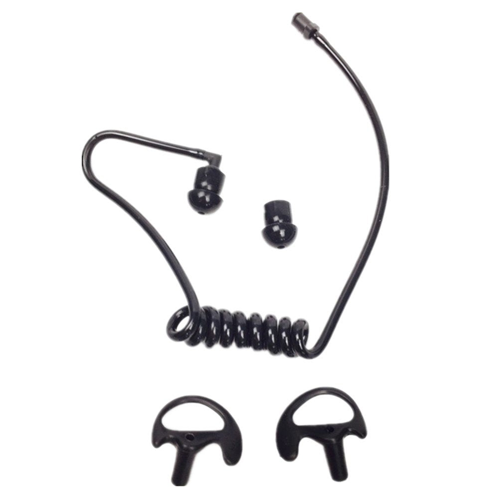 [Australia - AusPower] - Lsgoodcare Replacement Acoustic Coil Audio Mic Tube with Earbuds Compatible for Motorola Kenwood Icom Two Way Radio Acoustic Tube Earpiece Replacement 