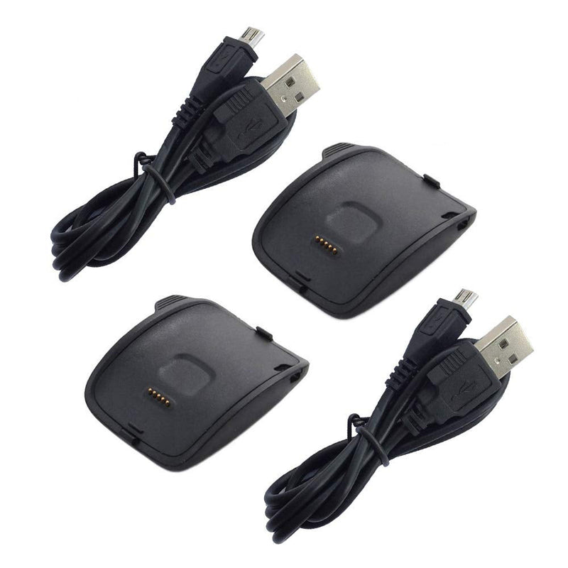 [Australia - AusPower] - Kissmart Replacement Gear S Charger (2PCS), Charging Cradle Dock for Samsung Gear S R750 Smart Watch (Gear S Charger - 2PCS) 