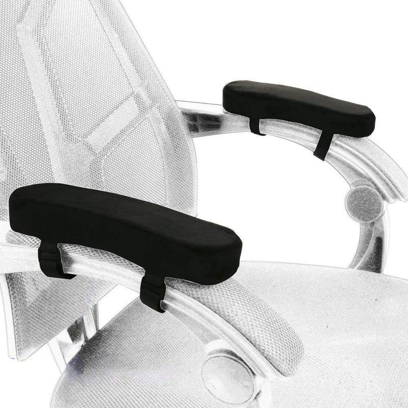 [Australia - AusPower] - Memory Foam Chair Armrest Pad, Comfy Office Chair Arm Rest Cover for Elbows and Forearms Pressure Relief(Set of 2) soft polyesterArmrest Pad S 