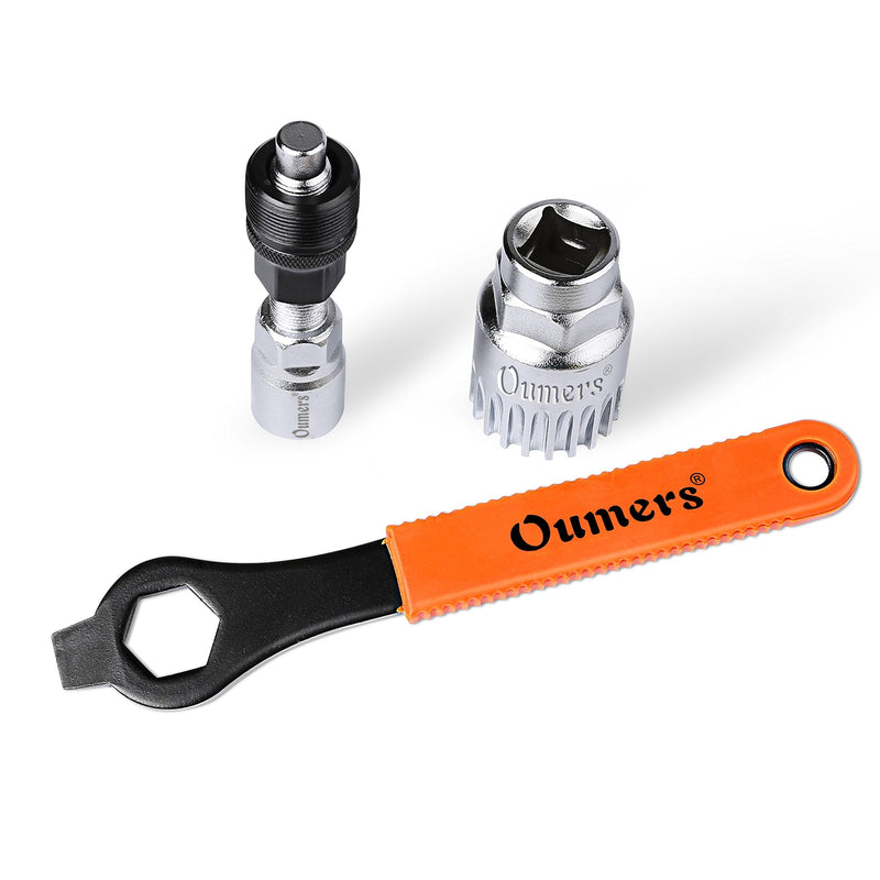 [Australia - AusPower] - Oumers Bike Crank Extractor/Arm Remover and Bottom Bracket Remover with 16mm Spanner/Wrench. Professional Bicycle Repair Tool Kit 