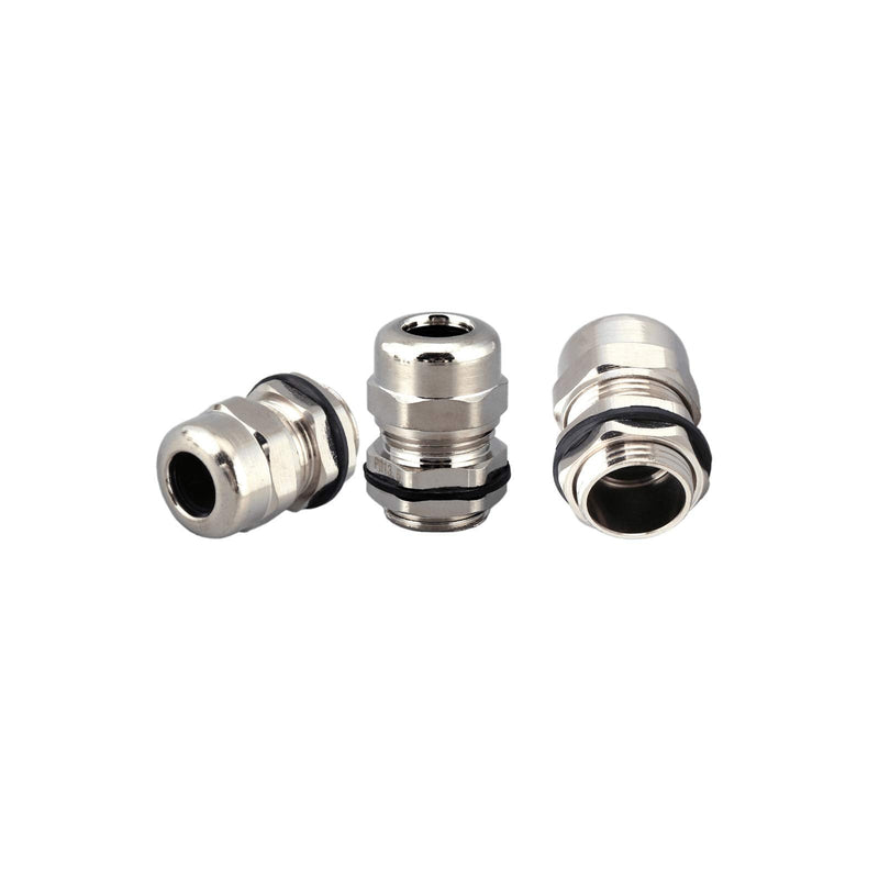 [Australia - AusPower] - Huahuiyuan Stainless Steel PG7 3.0-6.5mm Waterproof Connector Cable Gland 3 Pcs 