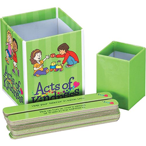 [Australia - AusPower] - Really Good Stuff Acts of Kindness Double Cup Management System – Encourage Mindfulness, Acts of Kindness Among Students – Includes 30 Unique Write-On/Wipe-Off Sticks with a Customizable Blank Side Acts of Kindness Sticks 