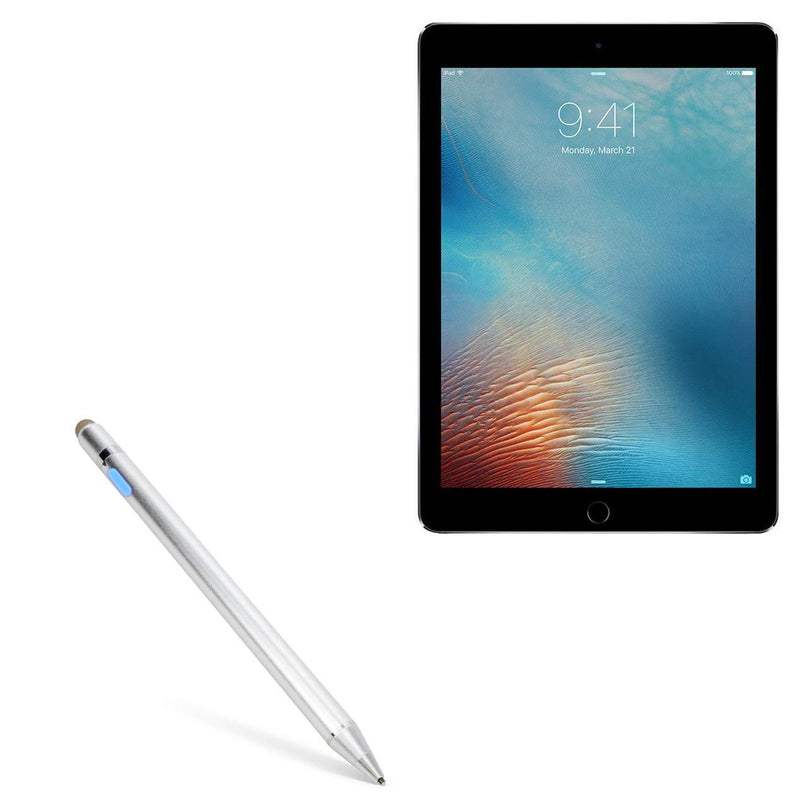 [Australia - AusPower] - BoxWave Stylus Pen for iPad Pro 9.7 (2016) (Stylus Pen by BoxWave) - AccuPoint Active Stylus, Electronic Stylus with Ultra Fine Tip for iPad Pro 9.7 (2016), Apple iPad Pro 9.7 (2016) - Metallic Silver 