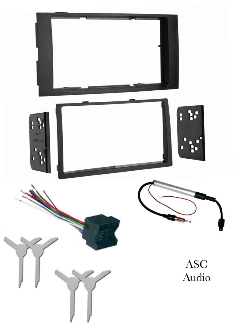 [Australia - AusPower] - ASC Audio Car Stereo Dash Kit, Wire Harness, Antenna Adapter, and Radio Remove Tool for Installing a Double Din Radio for 2004 2005 2006 2007 2008 2009 2010 VW Volkswagen Touareg Touareg 2 