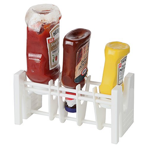 [Australia - AusPower] - Home-X Upside Down Condiment Bottle Holder Rack, The Perfect Kitchen Top Organizer that Prevents Waste and Uses Every Last Drop of Your Favorite Condiments 