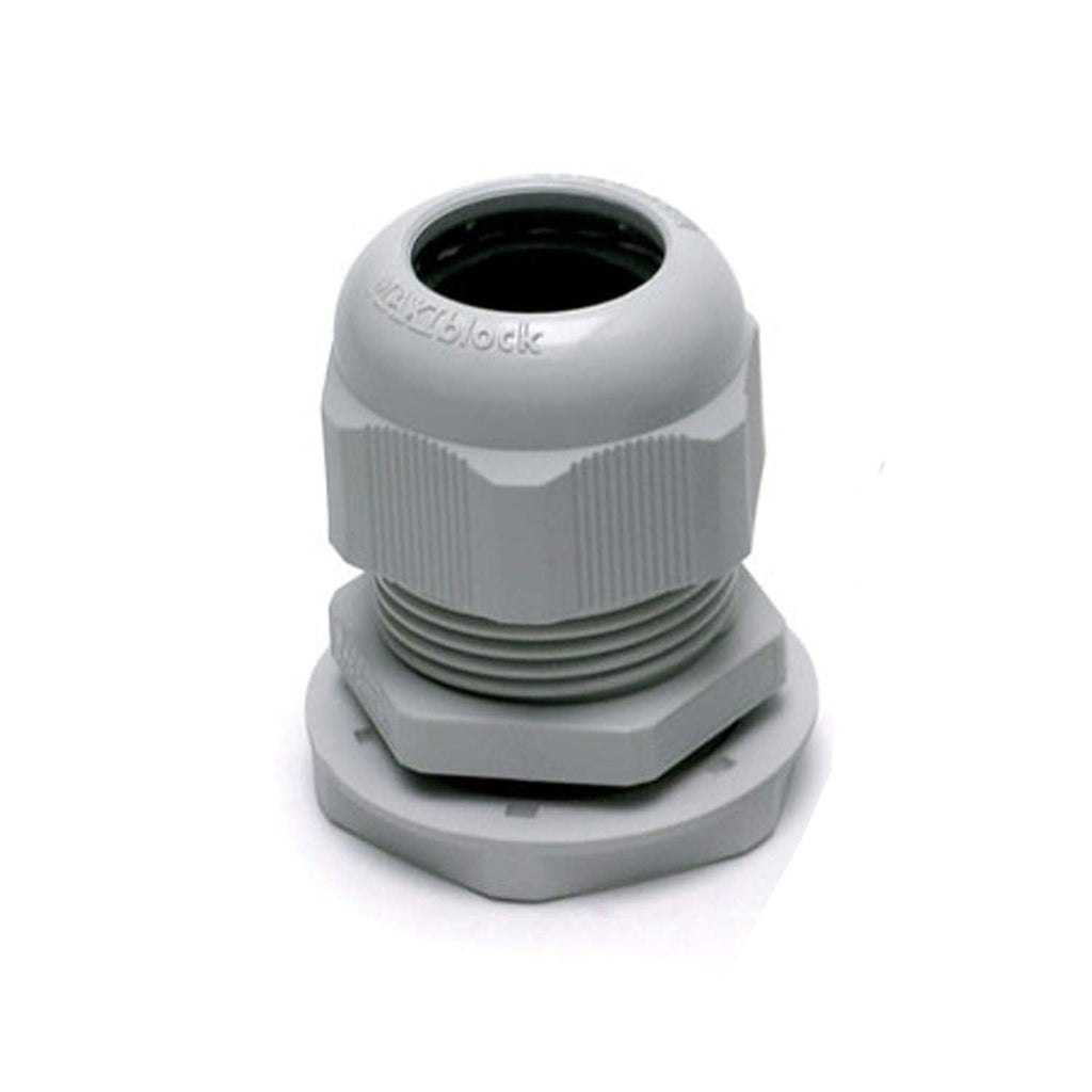 [Australia - AusPower] - ASI 3001319 Waterproof M25 Plastic Cable Gland with Locknut, M25 Thread,10mm to 17 mm Clamping Range, Light Gray (Pack of 10) 