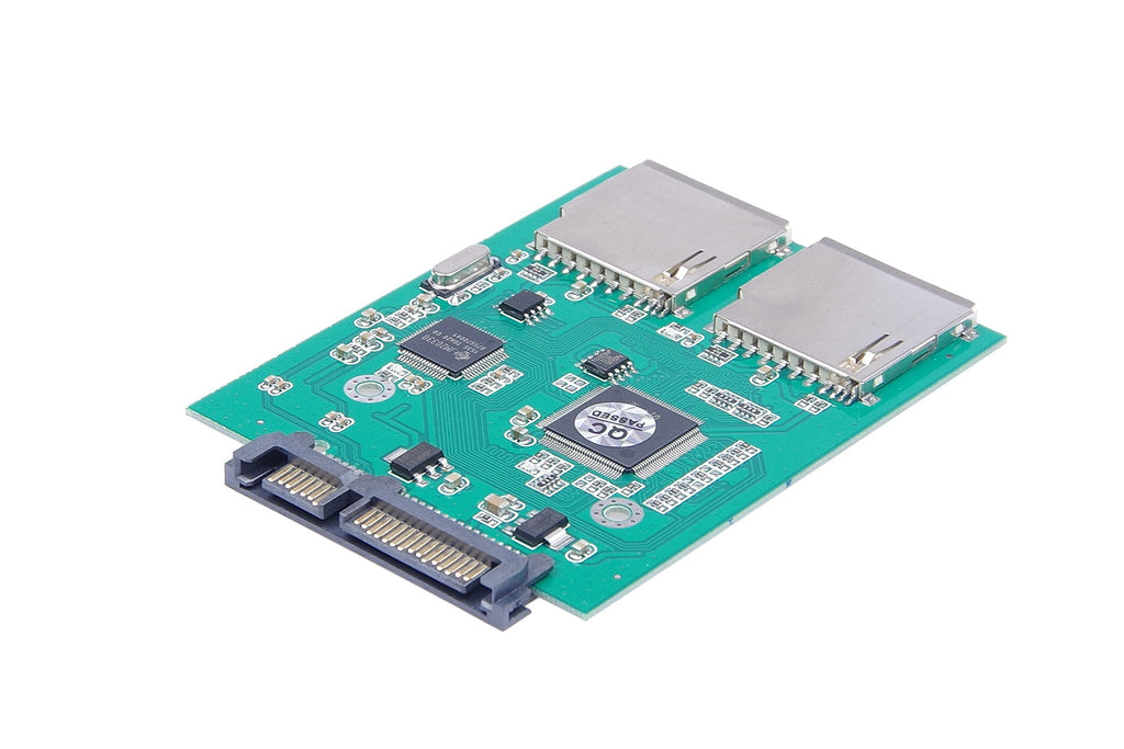 [Australia - AusPower] - KNACRO 2 Port Dual SD Card to 7+15P SATA Serial Adapter Converter 